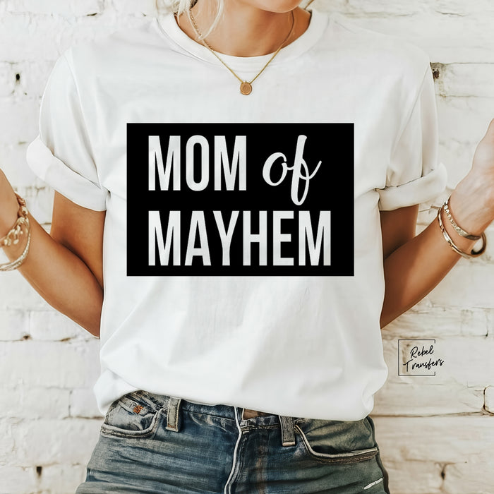 Mom of Mayhem Screen Print Transfer