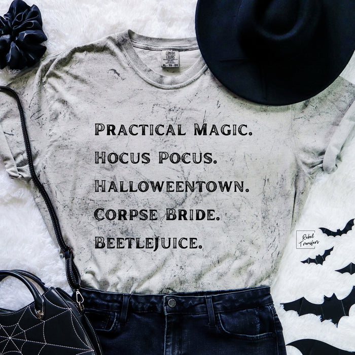 Practical Magic. Hocus Pocus. Halloweentown. Corpse Bride. Beetlejuice. Screen Print Transfer